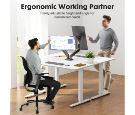 Dual Monitor Desk Mount - Adjustable Gas Spring Arm