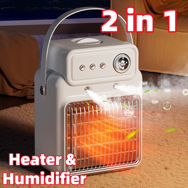 SmartComfort 1200W 2-in-1 Indoor Heater & Humidifier with Safety Protection