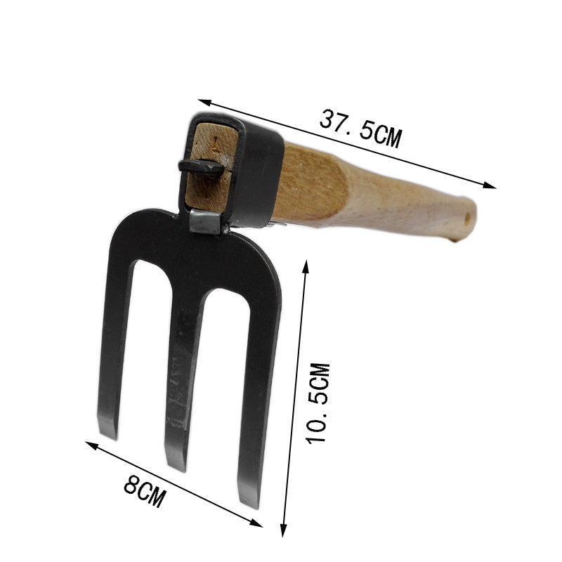 Garden Hand Tool - Steel Carbon with Wooden Handle