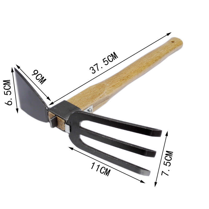 Garden Hand Tool - Steel Carbon with Wooden Handle