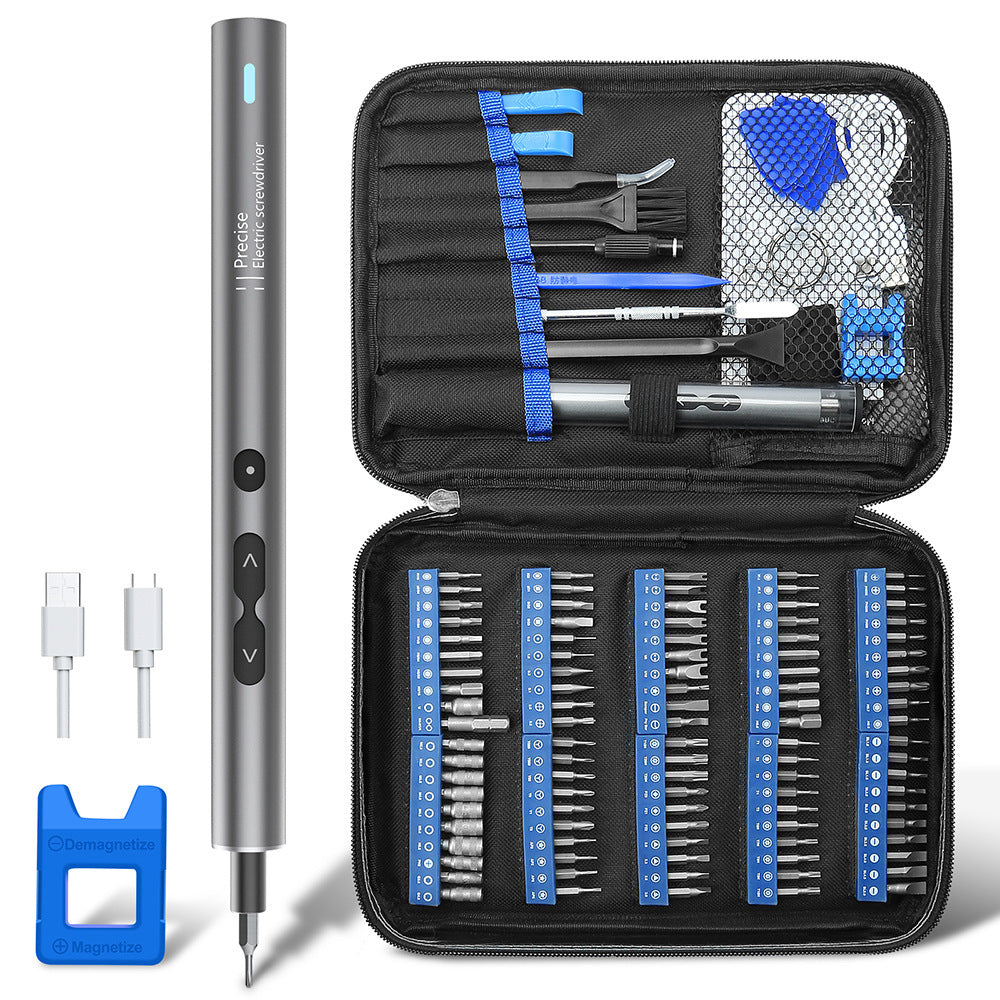 Rechargeable Electric Screwdriver with Cross Bits – Portable Tool Kit