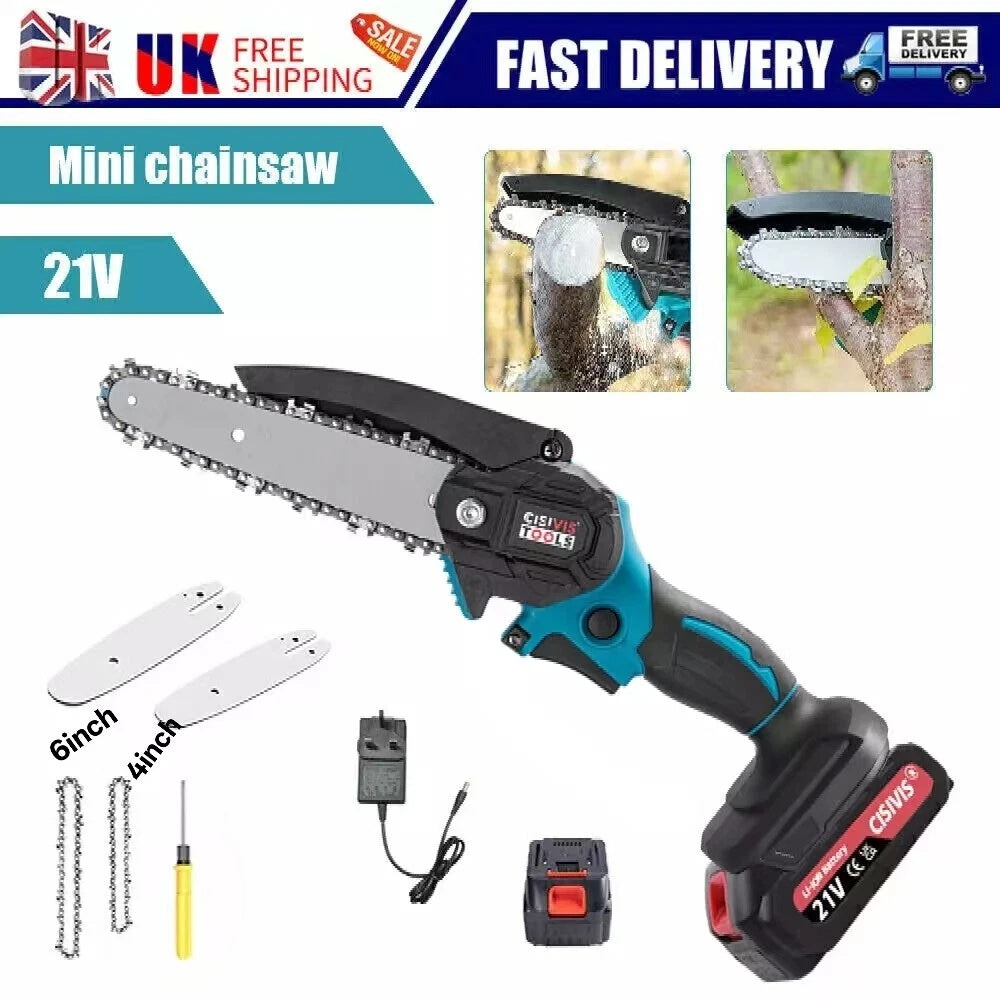 6-Inch Mini Cordless Chainsaw with Dual Batteries