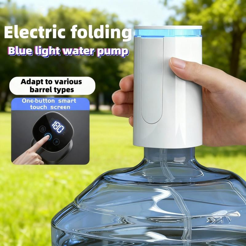 Water Dispenser for 5 Gallon Bottle, Portable USB Charging Electric Water Pump, Drinking Water Jug Pump for Home, Kitchen, Living Room, Office, Camping, Universal for 3-5 Gallon (Black)