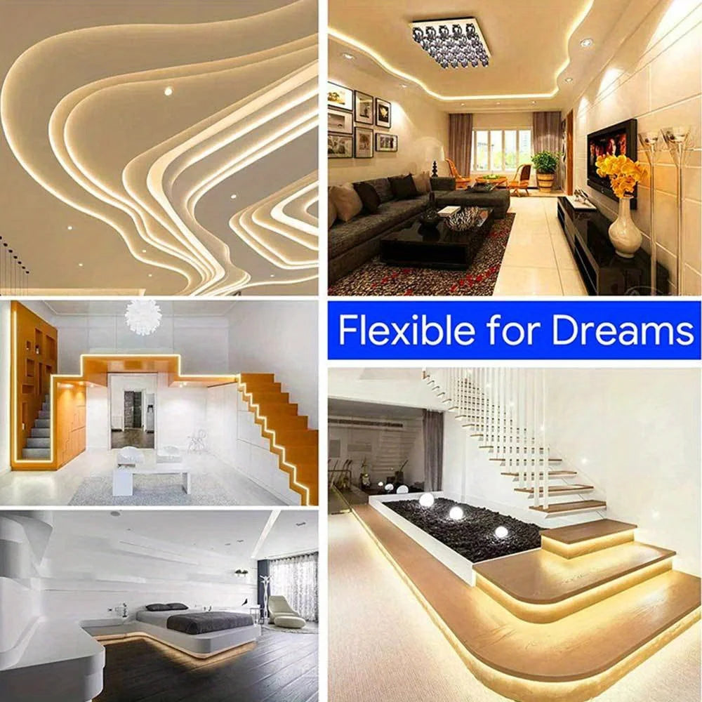 1-5 Meter LED Cob Strip Lighting 5V USB Flexible Diode Tape Touch Dimming Indoor Room TV Mirror Backlight Wall Decoration Light