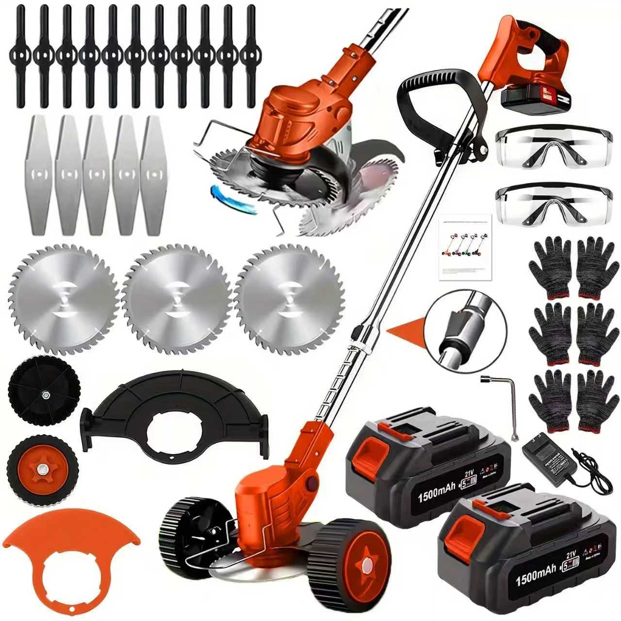 21V Cordless Weed Wacker with Wheels – 3-in-1 Trimmer & Edger