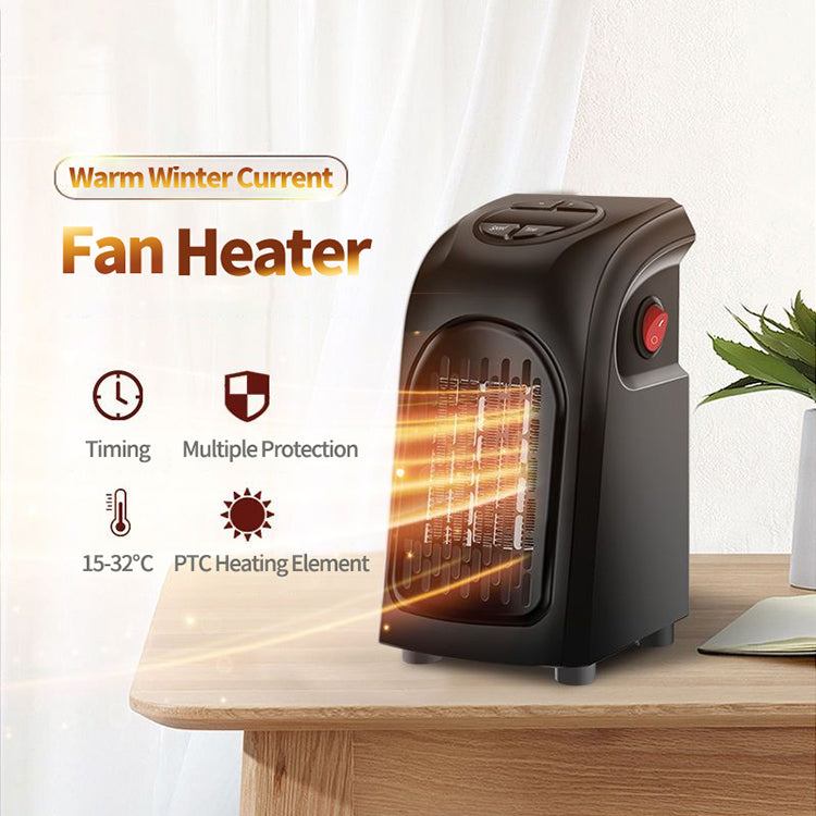 Smart Mini Wall-Mounted Ceramic Heater – Electric Fan Space Heater for Home & Office