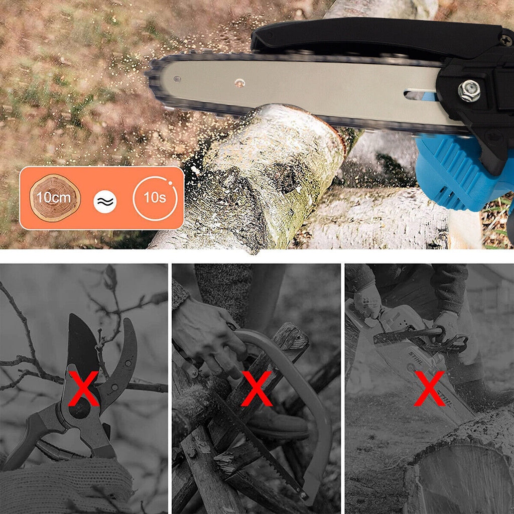 6-Inch Mini Cordless Chainsaw with Dual Batteries