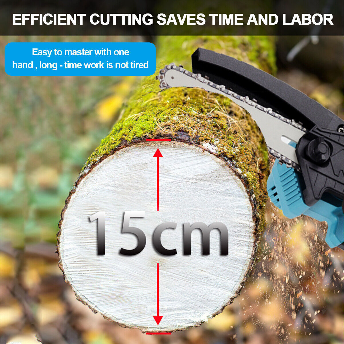 6-Inch Mini Cordless Chainsaw with Dual Batteries