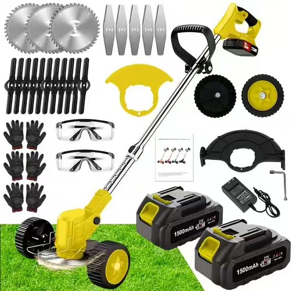 21V Cordless Weed Wacker with Wheels – 3-in-1 Trimmer & Edger