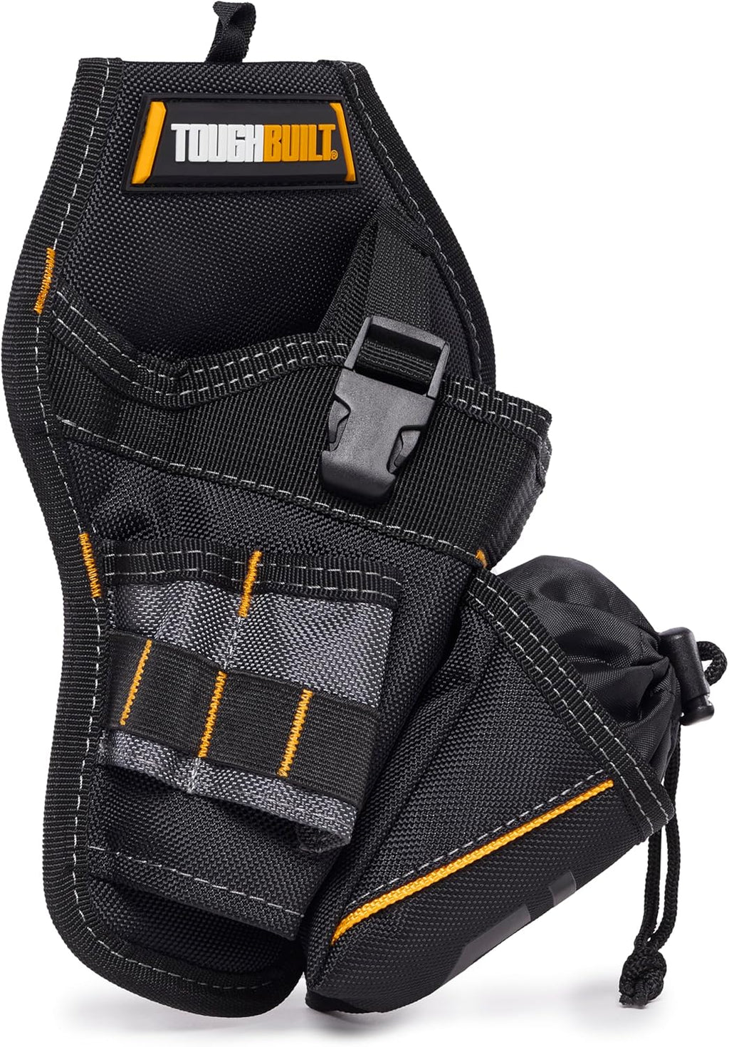 – Compact Drill Holster, Heavy-Duty Tool Holster with Cliptech Hub, Adjustable Drill Strap, Bit Pockets, and Rugged 1680D Construction for Secure Jobsite Access
