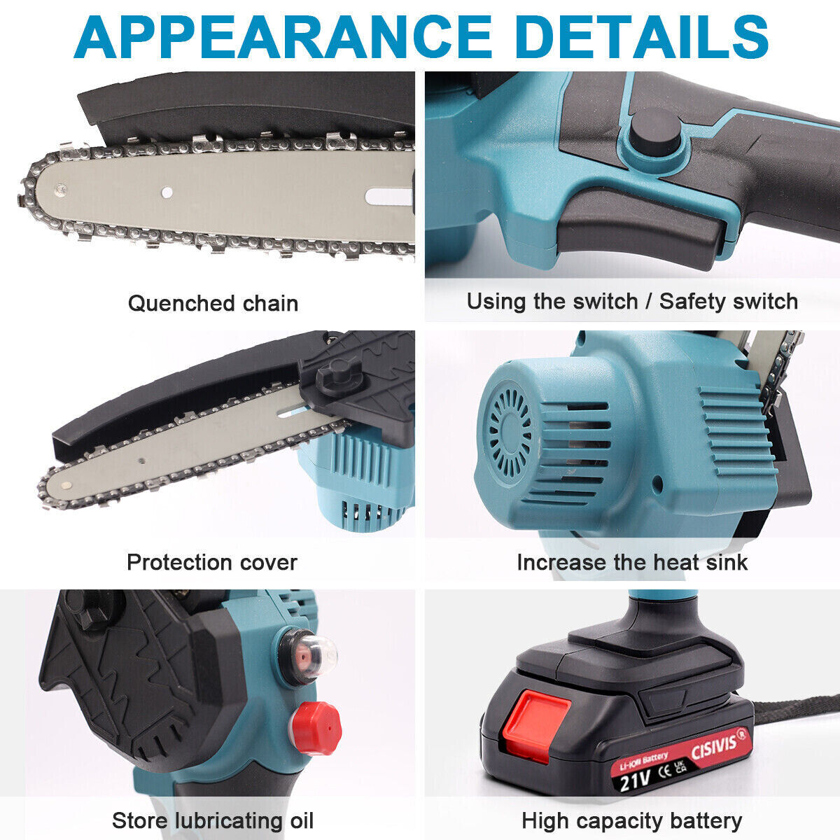 6-Inch Mini Cordless Chainsaw with Dual Batteries