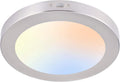 7.5 Inch 3 Color LED Mini Flush Mount Ceiling Light 3000K/4000K/5000K Adjustable,120V 12W 840LM Cri90+,Brushed Nickel