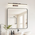 32” Modern LED Bathroom Vanity Light – Sleek Black Metal Wall Fixture for Mirror & Sink