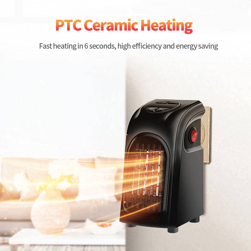 Smart Mini Wall-Mounted Ceramic Heater – Electric Fan Space Heater for Home & Office